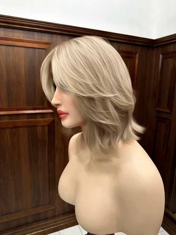 Dawn Short Lace Wig Blonde Human Hair for Hair Loss