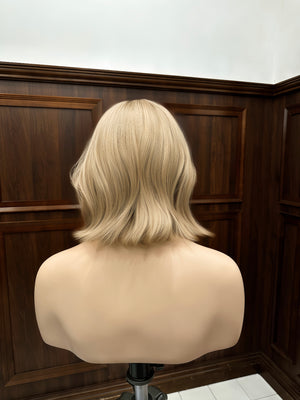 Dawn Short Lace Wig Blonde Human Hair for Hair Loss