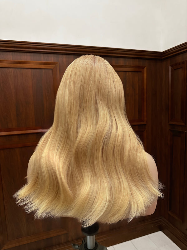 Laura Glueless Lace Wig Pink Blonde Human Hair